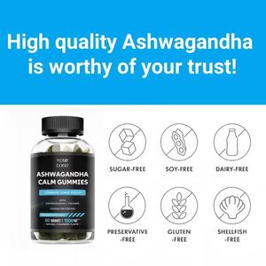 Chất chống oxy hóa tự nhiên hữu cơ Ashwagandha L-Theanine cải thiện trí nhớ & giấc ngủ Vegan Gummies người lớn - Product Image 5