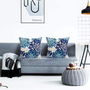 Decorative Throw Pillow Covers for Sofa Living Room Modern Throw Pillow Cover Square <strong>Floral</strong> Flower <strong>Pillowcase</strong> - Product Image 4