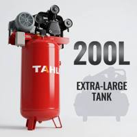 Compresseur d'air à piston à haute cylindrée TAHU V-0.36/8L vertical 3KW 4HP 200L avec grand réservoir 0.8Mpa certifié CE pour usine