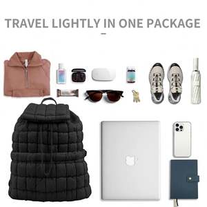 Bolso de Hombro Ligero para Mujer, Estilo Puffer, para Laptop, Mochila Deportiva Casual y Moderna para Viajes, Senderismo, Compras y Gimnasio - Product Image 3