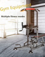 Tour de musculation multifonction en métal avec barre de traction et banc de musculation pour entraînement de musculation à domicile et station de dips