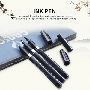 Penna <span class=keywords><strong>nera</strong></span> importata della spazzola di calligrafia con il Set dell'acquerello del pennino - Product Image 3