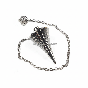 2024 Pentagram Cage Silver Brass Divination Pendule pour fournitures de sorcière | Acheter en ligne pendule en métal laiton | - Product Image 1