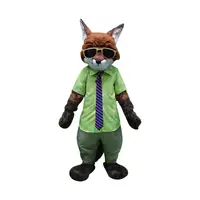 Fantasia realista barata de wolf fox, traje de mascote, personagem adulto dos desenhos animados