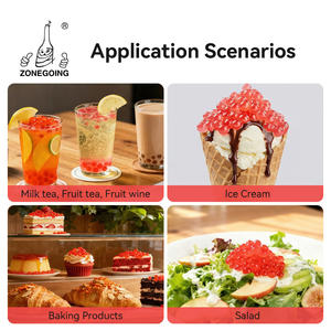 Vente en gros de billes de tapioca à la saveur de fraise de 1,3 kg, perles de boba éclatantes, sucrées, pour les ingrédients de thé à bulles et les garnitures de desserts - Product Image 3