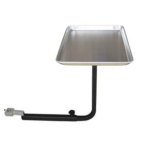 Muebles de Salón de Belleza Negros Metálicos, Equipo de Peluquería Giratorio, Silla de Peluquero con Bandeja - Product Image 3