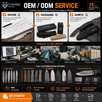 Couteau de poche tactique pliable en acier inoxydable, design classique, pour le camping, la chasse, le bushcraft et l'EDC