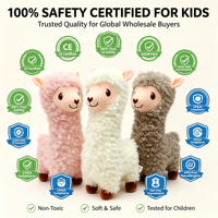 Peluche de Alpaca Rizada Suave de 8 Pulgadas, Muñeco de Llama de Peluche con Pelo Esponjoso, Premio para Máquinas de Arcade en Centros Comerciales, Venta Directa