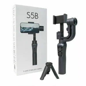 Gimbal Genggam 3 AS S5B Penstabil Kamera dengan Tripod, Pelacakan Wajah Melalui Aplikasi, Penstabil Gimbal Stik Swafoto