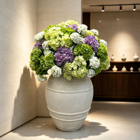Ornamen Bunga Hydrangea Palsu Ukuran Besar Mewah untuk Lobi Hotel Modern, Villa & Pajangan Galeri Furnitur