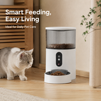 Distributeur automatique intelligent pour chats et petits chiens avec caméra, interaction vocale, contrôle à distance via application, alimentation programmée par portions, double alimentation, utilisation domestique