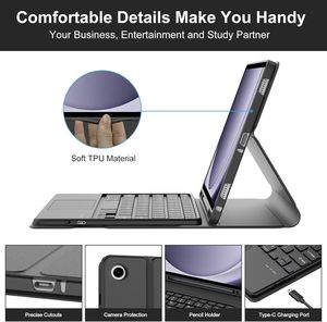 <span class=keywords><strong>Slim</strong></span> Folio Bìa Từ Có Thể Tháo Rời Trackpad Bàn Phím Không Dây Trường Hợp Đối Với <span class=keywords><strong>Samsung</strong></span> Galaxy Tab A11 Cộng Với 2025 A9 Cộng Với 11Inch 2023 - Product Image 4
