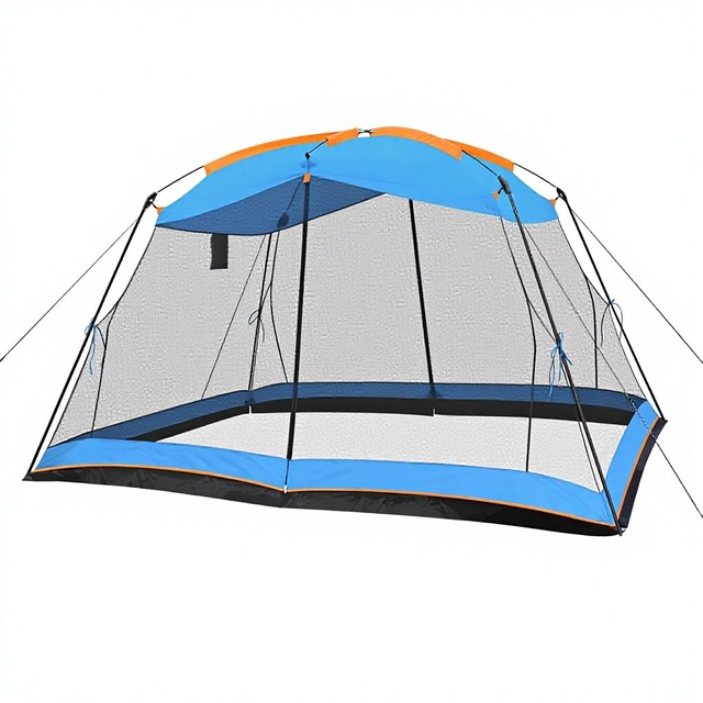 Hyper Venture Water Resistant UV Protection Screen House 13x9 FT 4 Mesh Walls Canopy Tent Camping Gazebo Shelter Alloy Steel