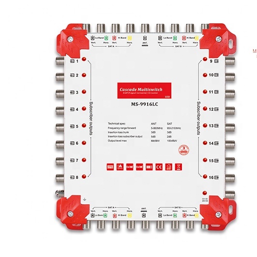 GECEN 9 Input 13 in 17in 5 in Two Satellite 16 Output Cascade Multiswitch