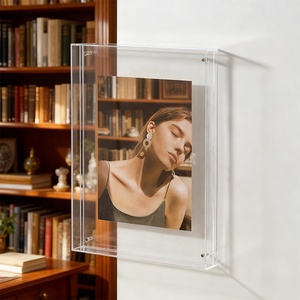Cadre <span class=keywords><strong>photo</strong></span> en acrylique écologique, cadre <span class=keywords><strong>photo</strong></span> flottant coloré pour la décoration murale et de table dans la galerie, la maison, le bureau - Product Image 5