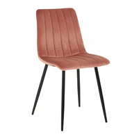 Chaises de salle à manger contemporaines et abordables pour la maison, le café et l'hôtel, avec revêtement et pieds en métal