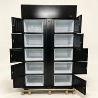 Armario Refrigerado Inteligente para Cadena de Frío, Recogida Autónoma 24 Horas, Armario de Almacenamiento de Mariscos de 10 Puertas, Software Personalizado