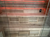 Sauna traditionnel intérieur pour 4-5 personnes, cabine de sauna en verre pour la maison, spa relaxant avec ciel étoilé LED et commande numérique