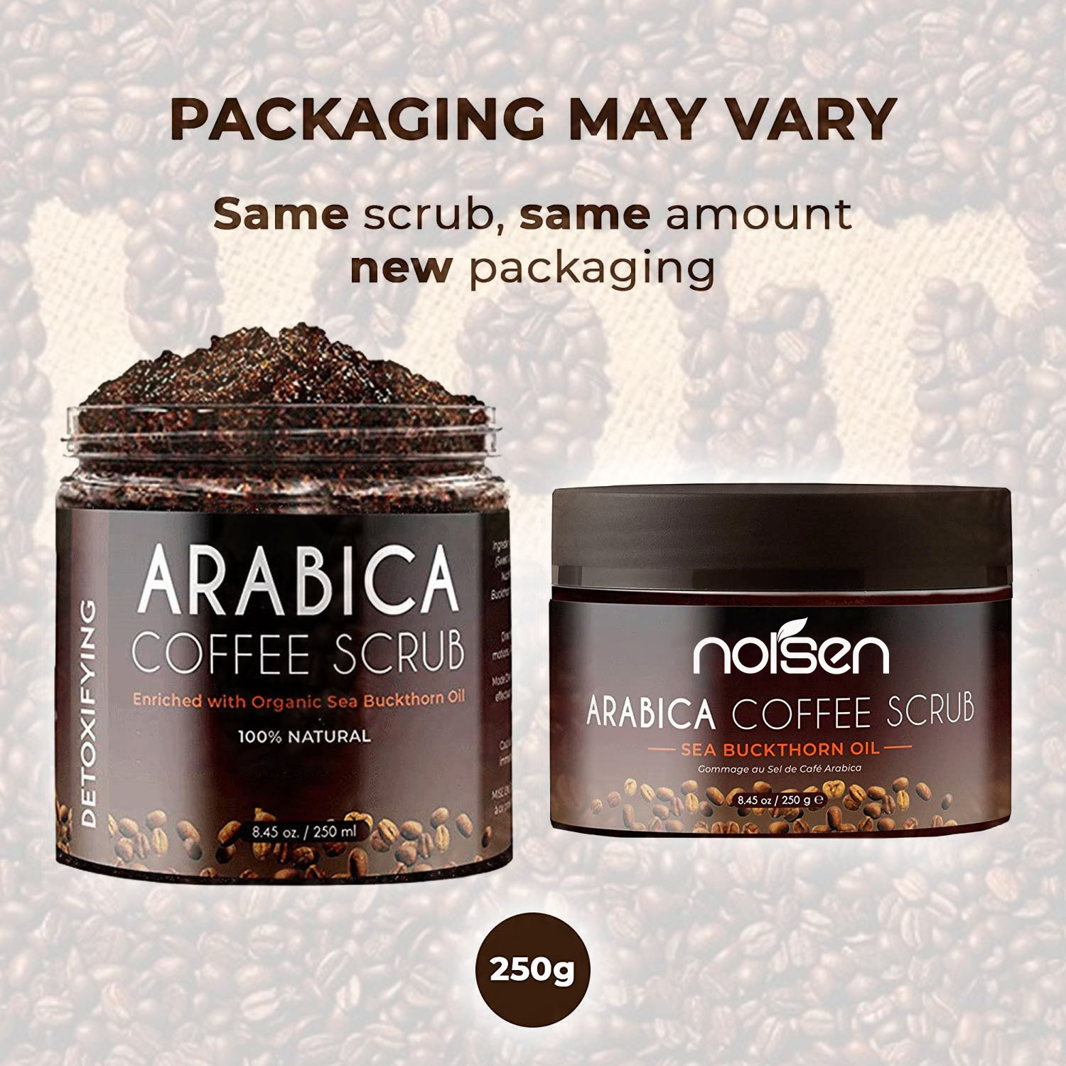Hot Selling Organic Anti-Cellulite Exfoliating Coffee Arabica Face Body Scrub
