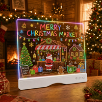 Tableau de dessin lumineux à LED avec support, directement de l'usine, cadeau de Noël, décoration de bureau et de maison, éclairage d'ambiance, tableau mémo lumineux