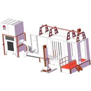 Car painting equipment Powder coating oven Aluminium Profile High Capacity Automatic horizontal Powder Coating Line Equipment