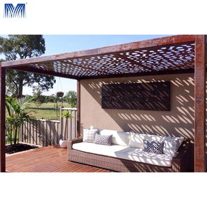 Kit bioclimatique rétractable <span class=keywords><strong>4x3</strong></span> pologne Wpc pergola en bois 4x4 pavillons en aluminium fabricants de gazebo en verre extérieur - Product Image 5