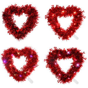 Guirnalda Colgante en Oferta para el Día de San Valentín y Navidad, Decoraciones Festivas para Colgar en la Pared/Puerta con Forma de Corazón - Product Image 1