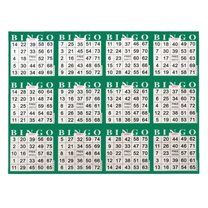 Billets de Bingo Grand Format Couleurs Vives Recyclables 75 Balles Impression Numérique Cartes de Jeu de Bingo - Product Image 1