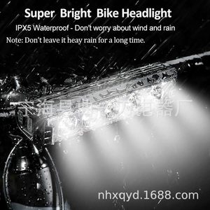 Phare de vélo rechargeable à LED, lumière avant super lumineuse, lampe de vélo pour la conduite nocturne - Product Image 4