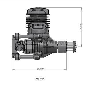 Dle85 85cc Gasmotor Voor Rc Vliegtuig Vaste Vleugel Model Enkele Slag Twee Uitlaat <span class=keywords><strong>Wind</strong></span> Koude Handen Start Na Slag Model Drone - Product Image 5