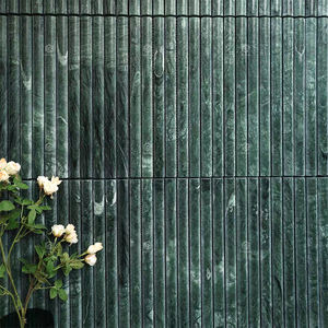 300x310mm Emerald Green 3D Fluted Convex Strip Marble Mosaic Natural Stone <strong>Tile</strong> for <strong>Wall</strong> Bathroom Shower Hotel Interior Design - Product Image 5