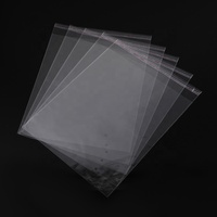 Sacs en cellophane OPP BOPP transparent de taille personnalisée avec poignée auto-adhésive pour paniers-cadeaux et emballage