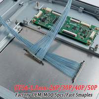 Câble LVDS DF56-26/30/40/50 broches, pas de 0,3 mm, avec pinout normal/inversé, câble micro-coaxial pour écran de caméra et panneau LCD de cardan de drone