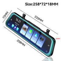 Cámara para Coche 4K HD de Pantalla Completa de 9.66 Pulgadas al por Mayor, Grabadora de Conducción con Espejo Retrovisor, Doble Lente, Imagen de Marcha Atrás, WIFI, GPS, Ángulo de 170°