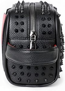 Produits tendance : Sacs à main pour hommes rivetés, sacs à main en cuir imperméables pour hommes avec fermeture à glissière - Product Image 4
