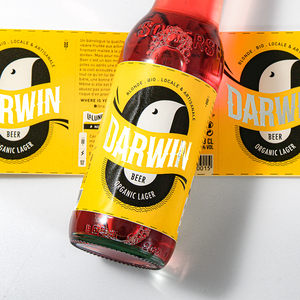 Nhà Sản Xuất In Ấn Cao Cấp 3D Bạc Lá Không Thấm Nước Bia Rượu Nước Giải Khát Nhãn Chai Bia Bao Bì Nhãn Tùy Chỉnh - Product Image 1