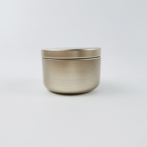 Mini boîtes à thé avec logo personnalisé petit pot à bougie vide rond avec couvercle en métal pour emballage <span class=keywords><strong>de</strong></span> biscuits et biscuits - Product Image 1