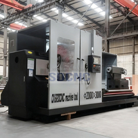 Nouveau tour CNC horizontal à banc plat extra robuste CK61200, portée de 2000 mm, broche de 45 kW, simple pour pièces de 50 tonnes