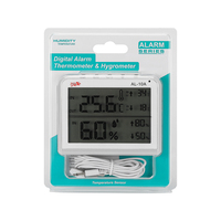 Thermomètre et hygromètre numérique LCD pour intérieur, thermomètre extérieur, thermo-hygromètre avec alarmes de température élevée et basse