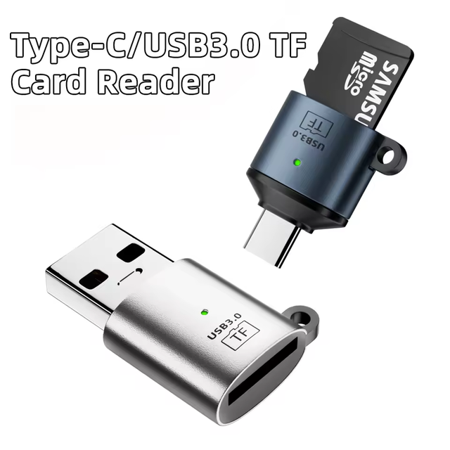 Type C/USB Card Reader USB 3.0 Mini Type C to SD Micro SD TF Memory Card Reader Adapter for PC Laptop Accessory TF Card Reader