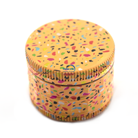 4 pièces Logo personnalisé Smoke Shop Fournisseur de la Chine Accessoire pour fumer 63mm Stripe Rubber Paint Full UV Coating Grinder Tobacco Herb