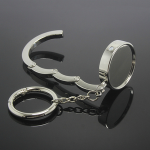 Portable Metal Foldable Keyring Bag Gift Carabiner Hook Key Chain Holder Table Handbag Hanger Purse Key Ring <strong>Keychain</strong> Bag Holder - Product Image 4