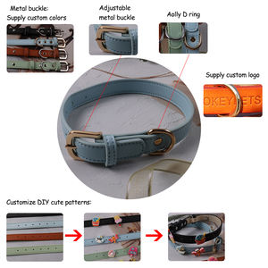 <span class=keywords><strong>Collar</strong></span> de perro de cuero de alta calidad Moq bajo, cómodo, duradero, patrón de bricolaje, <span class=keywords><strong>Collar</strong></span> de perro pequeño personalizado - Product Image 5