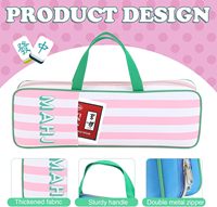 Sac de transport de luxe moderne pour rangement de jeu de Mahjong, en polyester, pour plateaux de 20 pouces - Idéal pour les voyages et les loisirs