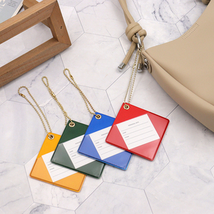 Etiqueta de Identificación de Cuero PU de Estilo Minimalista, Portátil, Práctica, Antipérdida, para Viajes de Negocios - Product Image 2