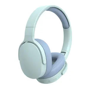 Venta al por mayor Hifi Stereo BT Auriculares inalámbricos Macaroon Blue Tooth Gaming on Ear Auriculares