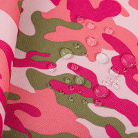 Sacs à bagages pour filles en tissu Oxford tissé PVC 600D camouflage rose, 72T, 100% polyester + PVC, imperméable, antistatique, poids lourd