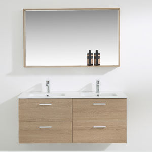 ชุดโต๊ะเครื่องแป้งในห้องน้ำพร้อมกระจกและอ่างล้างหน้าแบบแขวนติด<span class=keywords><strong>ผนัง</strong></span>ชุดโต๊ะเครื่องแป้งในห้องน้ำพร้อมลิ้นชักและกระจกอัจฉริยะ - Product Image 1