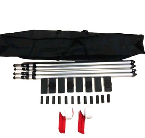 4PK Dust Barrier System with 12ft 390cm Extension Poles Quick Support Rod for Construction