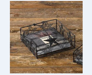 Elegant Silver Aluminum Standing Napkin Holder Sleek Metal Design for Tabletop or Countertop Decoration - Product Image 5